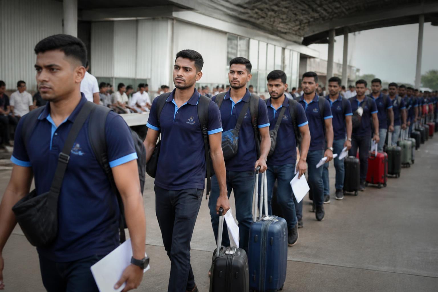 දකුණු කොරියාවේ නිෂ්පාදන ක්ෂේත්‍රයේ (Manufacturing) රැකියා සඳහා තේරීපත් වූ රටවිරුවන්ගේ පළමු කණ්ඩායම පිටත්ව යයි