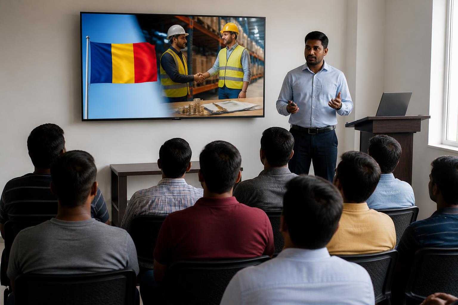 රුමේනියානු කම්කරු නීතිය සහ වැටුප් ව්‍යුහය පිළිබඳව රටවිරුවන් දැනුවත් කිරීමේ වැඩසටහනක්